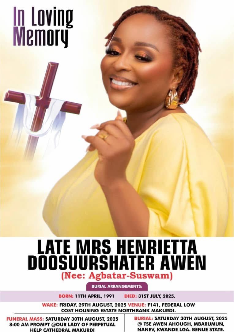 Lady passes away following husband's alleged affair with one of his 'groomsmen'
