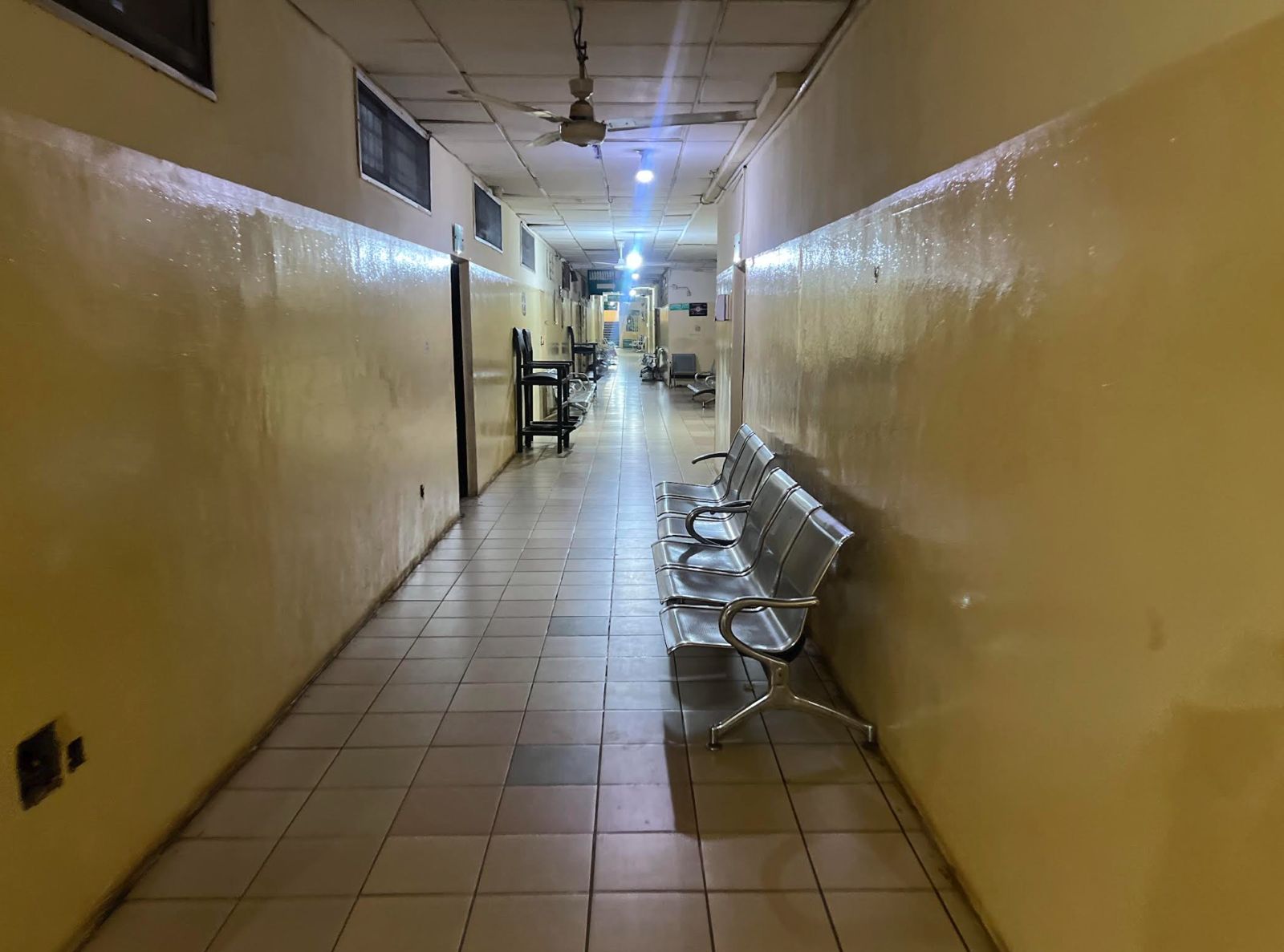 Empty lobby at Wuse District Hospital