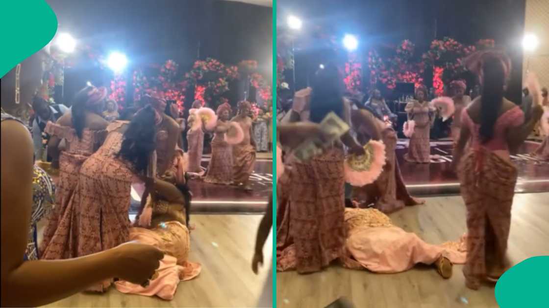 Bridesmaid falls while performing with others in trending video, people react
