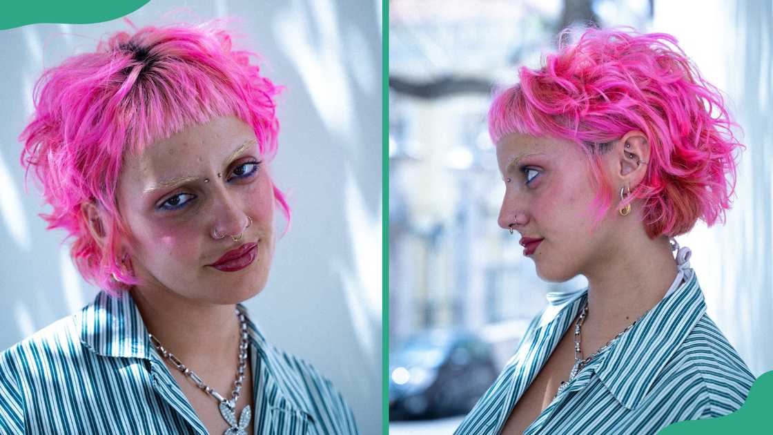 Pink pixie mullet
