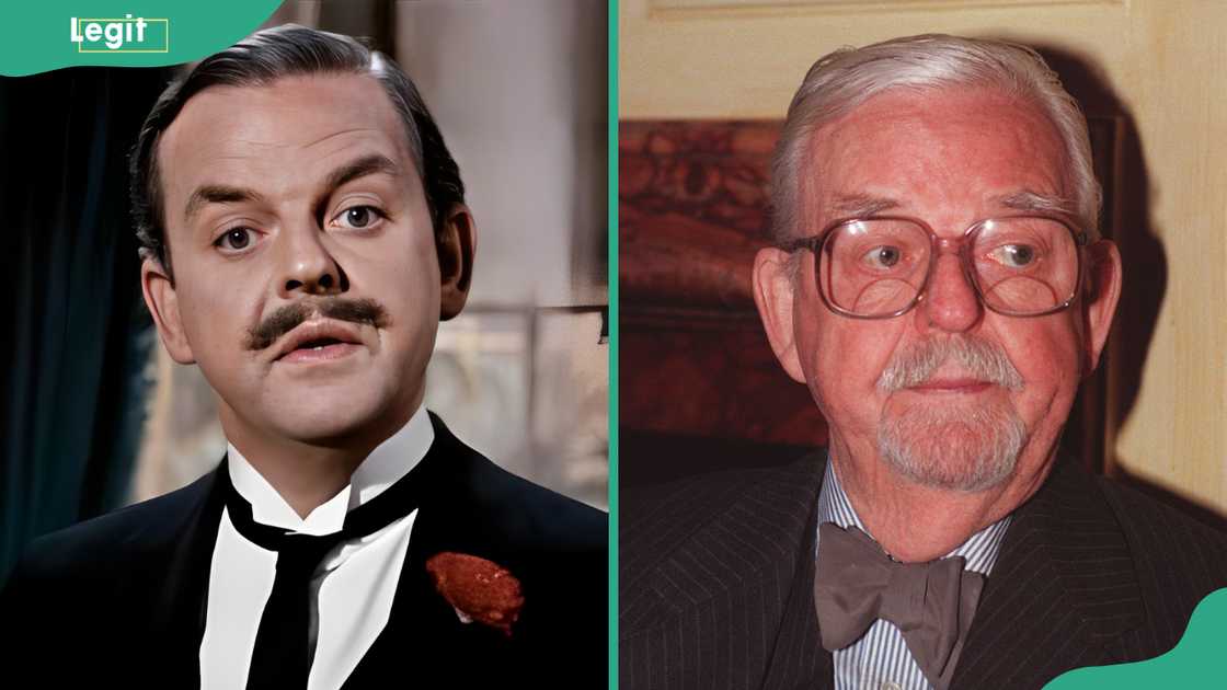David Tomlinson then (L) and in 1999 (R)