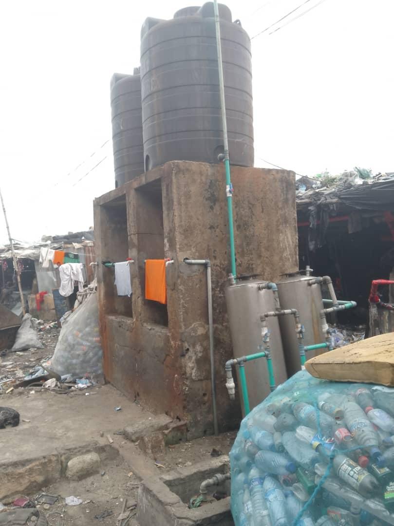This borehole serves over 2000 residents at Alaba Rago