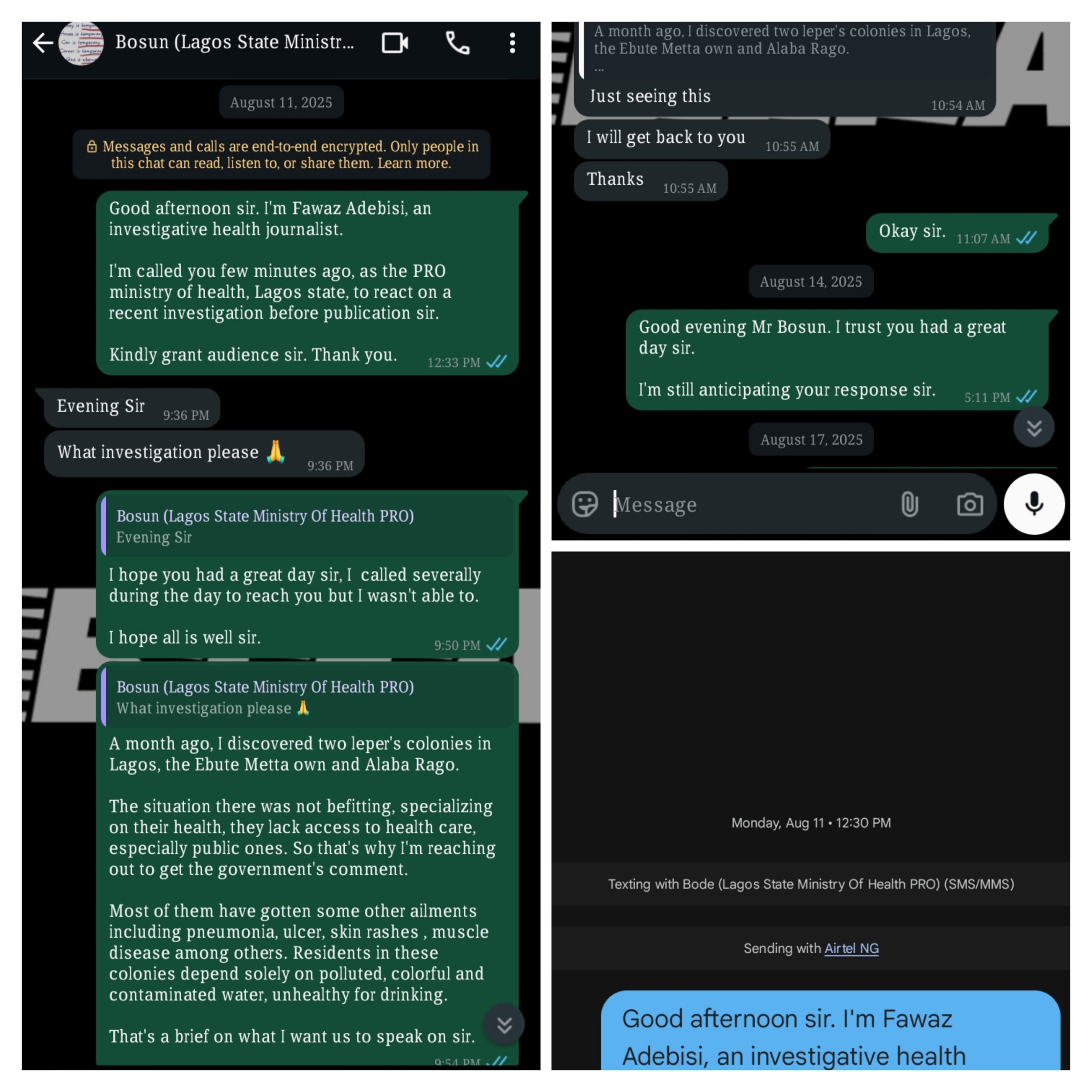 A conversation with Mr Bosun